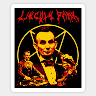 LINCOLN PARK Funny Metal Band Alternate Universe Parody (red) Magnet